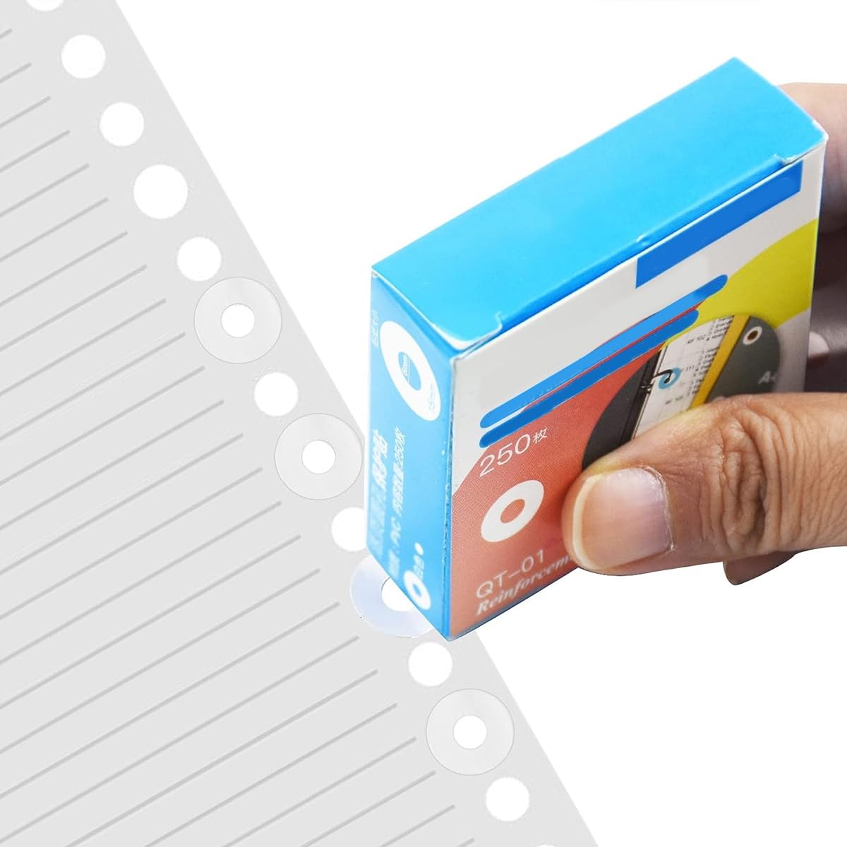HASTHIP 250 Pcs Labels Stickers for Hole Reinforcement, Waterproof Adhesive Ring Loose-Leaf Paper Hole Punch Protector Page Reinforcers Stickers for Office School Home Supplies (Clear) HASTHIP 250 Pcs Labels Stickers for Hole Reinforcement, Waterproof Adhesive Ring Loose-Leaf Paper Hole Punch Protector Page Reinforcers Stickers for Office School Home Supplies (Clear)